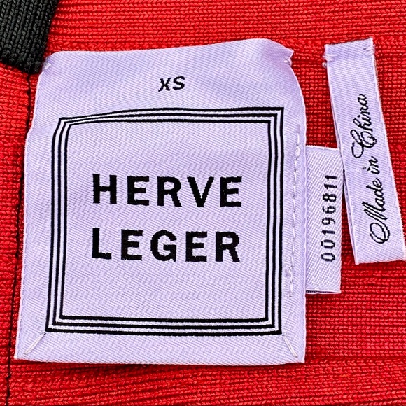 NWOT Herve Leger Amee Red Ombre Mini Dress, XS - Picture 14 of 16